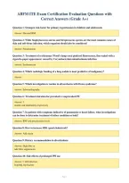 ABFM ITE Exam Certification Evaluation Questions with&NewLine;Correct Answers &lpar;Grade A&plus;&rpar;