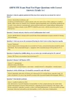 ABFM ITE Exam Final Test Paper Questions with Correct&NewLine;Answers &lpar;Grade A&plus;&rpar;