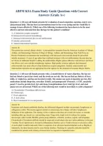 ABFM KSA Exam Study Guide Questions with Correct&NewLine;Answers &lpar;Grade A&plus;&rpar;