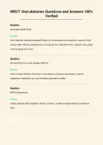 NR571 final abdomen Questions and Answers 100&percnt;&NewLine;Verified