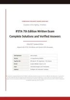 IFSTA 7TH EDITION WRITTEN ACTUAL EXAM 2026&sol;2027 &vert; Essentials of Fire Fighting &vert; Complete Solutions &vert; Verified Q&A &vert; Pass Guaranteed - A&plus; Graded&NewLine;&NewLine;