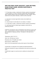 Nur 400 Final Exam 2026&sol;2027 &vert; Nur 400 Final Exam Study Guide&comma; Review Questions & Practice Test