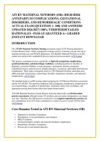 Ati Rn Maternal Newborn &lpar;Ob&rpar;&colon; High-Risk &NewLine;Antepartum Complications&comma; Gestational &NewLine;Disorders&comma; And Hemorrhagic Conditions &NewLine;Actual Exam &lbrack;Question 1- 200&rsqb; And Answers &NewLine;Updated 2026&sol;2027&vert; 100&percnt; Verified&vert;Detailed &NewLine;Rationales &ndash;Pass Guaranteed A&plus; Graded &NewLine;&vert;Inst