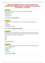 CHIMA NCE EXAMINATION TEST UPDATED ACTUAL Exam&NewLine;Questions and CORRECT Answers &vert; Updated Practice Questions&NewLine;and Solutions &vert; A&plus; Verified