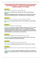 CINTAS SSR CERTIFICATION UPDATED ACTUAL Exam Questions&NewLine;and CORRECT Answers &vert; Comprehensive Study Pack with&NewLine;Detailed Rationales &vert; A&plus; Verified&NewLine;CINTAS SSR CERTIFICATION UPDATED ACTUAL Exam Questions&NewLine;and CORRECT Answers &vert; Comprehensive Study Pack with&NewLine;De