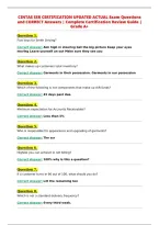 CINTAS SSR CERTIFICATION UPDATED ACTUAL Exam Questions&NewLine;and CORRECT Answers &vert; Complete Certification Review Guide &vert;&NewLine;Grade A&plus;