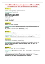 Cintas SSR Certification Latest Questions and Answers 2027 &vert;&NewLine;Professional Prep with Verified Answers &vert; A&plus; Verified