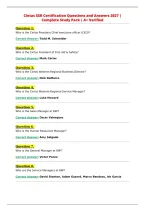 Cintas SSR Certification Questions and Answers 2027 &vert;&NewLine;Complete Study Pack &vert; A&plus; Verified