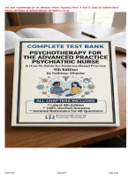 Test Bank for Psychotherapy for the Advanced Practice Psychiatric Nurse&colon; A How-To Guide for Evidence-Based Practice Fourth Edition&comma; New by Kathleen Wheeler