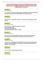Cintas SSR Certification Updated UPDATED ACTUAL Exam&NewLine;Questions and CORRECT Answers &vert; Practice Review with&NewLine;Explanations &vert; Grade A&plus;