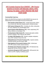 NYC Custodian Engineer Exam 2026&sol;2027 &ndash; 280&plus; Practice &NewLine;Questions & Answers with Rationales &vert; Boilers&comma; HVAC&comma; &NewLine;Electrical&comma; Fire Safety &vert; LATEST UPDATED THIS YEAR &NewLine;STUDY GUIDE