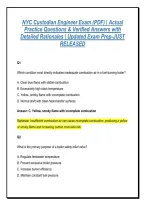 NYC CUSTODIAN ENGINEER EXAM MEGA PRACTICE TEST BANK &vert; 400&plus; ACTUAL EXAM-STYLE QUESTIONS & VERIFIED ANSWERS WITH TECHNICAL RATIONALES &vert; PASS GUARANTEED &mdash; LATEST EDITION