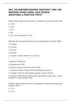 Hec 140 Midterm Quizzes 2026&sol;2027 &vert; Hec 140 Midterm Study Guide&comma; Quiz Review Questions & Practice Tests