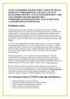 Ati Rn Leadership And Pediatrics&colon; Disaster Triage&comma; &NewLine;Emergency Preparedness&comma; And Mass Casualty &NewLine;Management Review  Actual Exam &lbrack;Question 1- 200&rsqb; &NewLine;And Answers Updated 2026&sol;2027&vert; 100&percnt; &NewLine;Verified&vert;Detailed Rationales &ndash;Pass Guaranteed &NewLine;A&plus; Graded &vert;Instant Do
