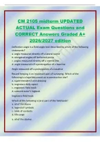 CM 2105 midterm UPDATED&NewLine;ACTUAL Exam Questions and&NewLine;CORRECT Answers Graded A&plus;&NewLine;2026&sol;2027 edition&NewLine;Deflection angle is a field angle best described by which of the following&NewLine;statements&quest;&NewLine;a&period; angle measured directly 