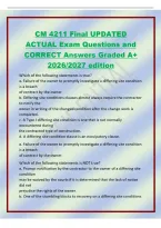 CM 4211 Final UPDATED&NewLine;ACTUAL Exam Questions and&NewLine;CORRECT Answers Graded A&plus;&NewLine;2026&sol;2027 edition&NewLine;Which of the following statements is true&quest;&NewLine;a&period; Failure of the owner to promptly investigate a differing site condition&NewLine;is a breach&NewLine;of contract by the owner&period;