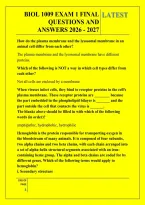 Biol 1009 Exam 1 Final  &NewLine;Questions And &NewLine;Answers 2026 - 2027