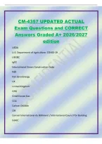 CM-4357 UPDATED ACTUAL&NewLine;Exam Questions and CORRECT&NewLine;Answers Graded A&plus; 2026&sol;2027&NewLine;edition&NewLine;USDA&NewLine;U&period;S&period; Department of Agriculture&period; COVID-19&NewLine;USGBC&NewLine;IgCC&NewLine;International Green Construction Code