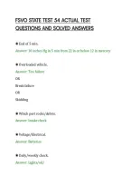 Fsvo State Test 54 Actual Test&NewLine;Questions And Solved Answers