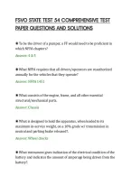 Fsvo State Test 54 Comprehensive Test&NewLine;Paper Questions And Solutions