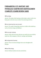 Fundamentals Of Anatomy And&NewLine;Physiology Martini Nath Bartholomew&NewLine;Complete Course Review Guide