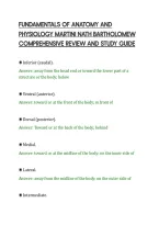 Fundamentals Of Anatomy And&NewLine;Physiology Martini Nath Bartholomew&NewLine;Comprehensive Review And Study Guide