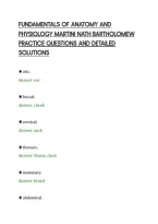 Fundamentals Of Anatomy And&NewLine;Physiology Martini Nath Bartholomew&NewLine;Practice Questions And Detailed&NewLine;Solutions