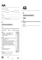 AQA AS Level Further Mathematics Paper 1 2026 &lpar;7366&sol;1&rpar; Question Paper and Mark Scheme