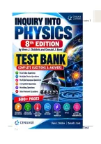 Test Bank for Inquiry into Physics 8th Edition by Ostdiek & Bord &vert; Complete Questions & Answers