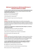 N261 Exam 1 Actual Exam V1 &vert; N261 Nursing &lpar;N261 Exam 1&rpar; &vert; &NewLine;University of California&comma; Los Angeles