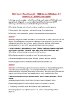 N261 Exam 4 Actual Exam V3 &vert; N261 Nursing &lpar;N261 Exam 4&rpar; &vert; &NewLine;University of California&comma; Los Angeles 
