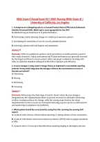 N261 Exam 4 Actual Exam V2 &vert; N261 Nursing &lpar;N261 Exam 4&rpar; &vert; &NewLine;University of California&comma; Los Angeles