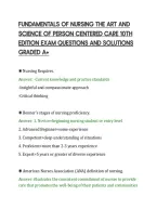 Fundamentals Of Nursing The Art And&NewLine;Science Of Person Centered Care 10Th&NewLine;Edition Exam Questions And Solutions&NewLine;Graded A&plus;