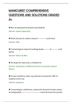 Manicurist Comprehensive&NewLine;Questions And Solutions Graded&NewLine;A&plus;