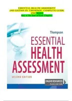 TEST BANK For Essential Health Assessment 2nd Edition By Thompson &vert; 978-1719642323&vert;Latest Complete Guide&NewLine;