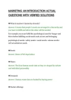 Marketing An Introduction Actual&NewLine;Questions With Verified Solutions&NewLine;