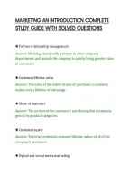 Marketing An Introduction Complete&NewLine;Study Guide With Solved Questions&NewLine;