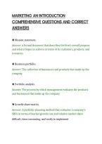 Marketing An Introduction&NewLine;Comprehensive Questions And Correct&NewLine;Answers&NewLine;