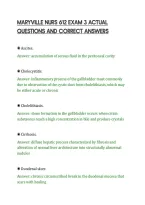 Maryville Nurs 612 Exam 3 Actual&NewLine;Questions And Correct Answers