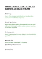 Maryville Nurs 612 Exam 3 Actual Test&NewLine;Questions And Solved Answers