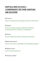 Maryville Nurs 612 Exam 3&NewLine;Comprehensive Test Paper Questions&NewLine;And Solutions