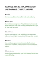 Maryville Nurs 612 Final Exam Review&NewLine;Questions And Correct Answers