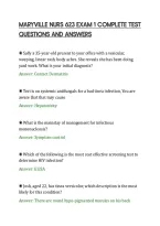 Maryville Nurs 623 Exam 1 Complete Test&NewLine;Questions And Answers
