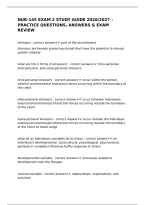 Nur-145 Exam 2 Study Guide 2026&sol;2027 &ndash; Practice Questions&comma; Answers & Exam Review