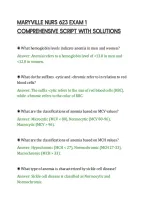 Maryville Nurs 623 Exam 1&NewLine;Comprehensive Script With Solutions&NewLine;