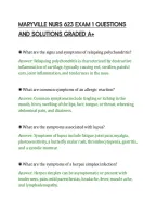 Maryville Nurs 623 Exam 1 Questions&NewLine;And Solutions Graded A&plus;