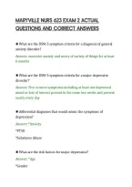 Maryville Nurs 623 Exam 2 Actual&NewLine;Questions And Correct Answers