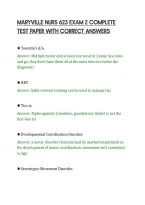 Maryville Nurs 623 Exam 2 Complete&NewLine;Test Paper With Correct Answers