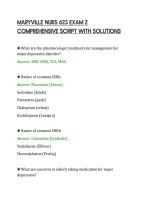 Maryville Nurs 623 Exam 2&NewLine;Comprehensive Script With Solutions&NewLine;