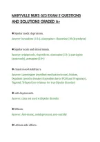 Maryville Nurs 623 Exam 2 Questions&NewLine;And Solutions Graded A&plus;